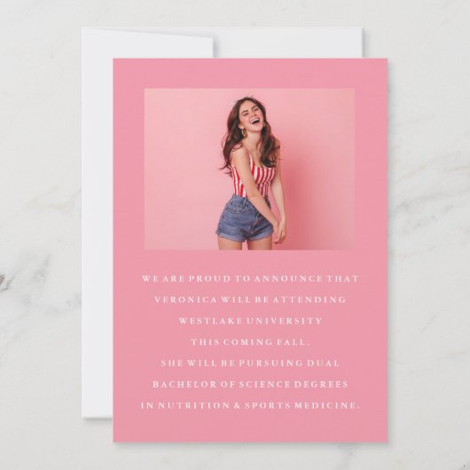 CLASSY CHIQUE FOTOCOLLAGE AFSTUDEREN AANKONDIGING (Achterkant)