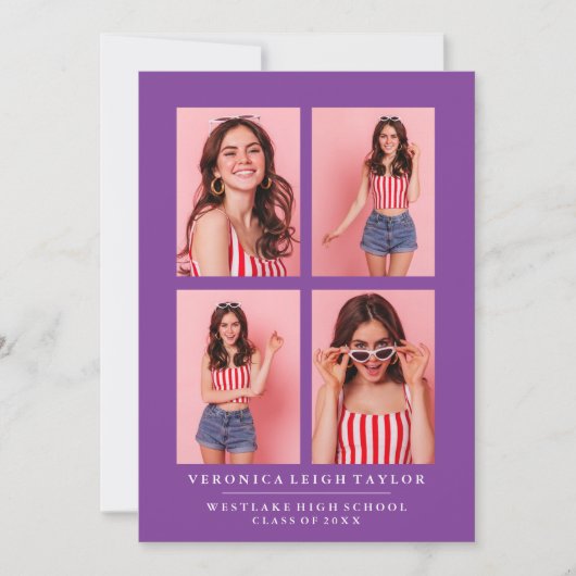 CLASSY CHIQUE FOTOCOLLAGE AFSTUDEREN AANKONDIGING (Voorkant)