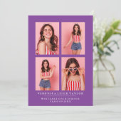 CLASSY CHIQUE FOTOCOLLAGE AFSTUDEREN AANKONDIGING (Staand voorkant)