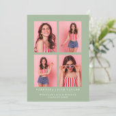 CLASSY CHIQUE FOTOCOLLAGE AFSTUDEREN AANKONDIGING (Staand voorkant)