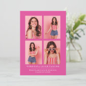 CLASSY CHIQUE FOTOCOLLAGE AFSTUDEREN AANKONDIGING (Staand voorkant)