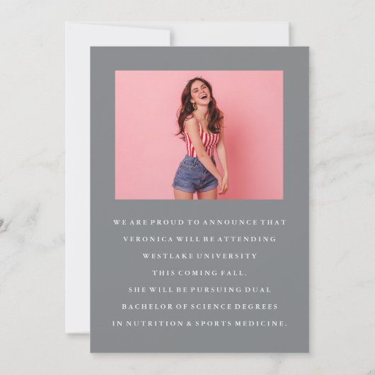 CLASSY CHIQUE FOTOCOLLAGE AFSTUDEREN AANKONDIGING (Achterkant)