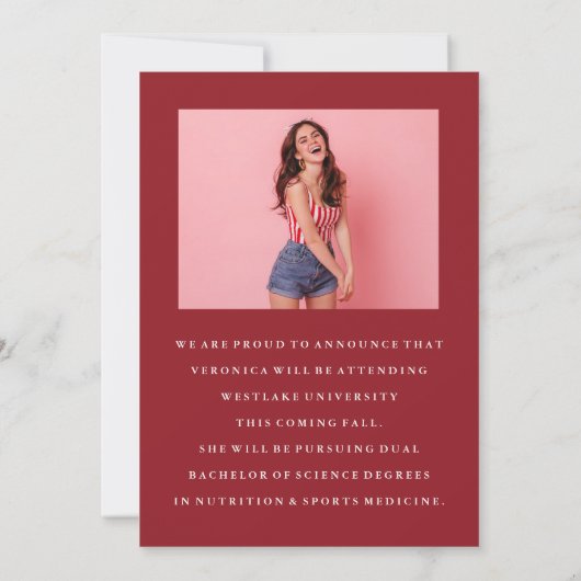 CLASSY CHIQUE FOTOCOLLAGE AFSTUDEREN AANKONDIGING (Achterkant)