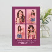 CLASSY CHIQUE FOTOCOLLAGE AFSTUDEREN AANKONDIGING (Staand voorkant)