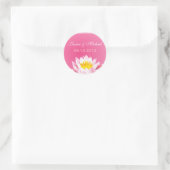 Classy chique roze lotus bloem bruiloft Sticker (Tas)