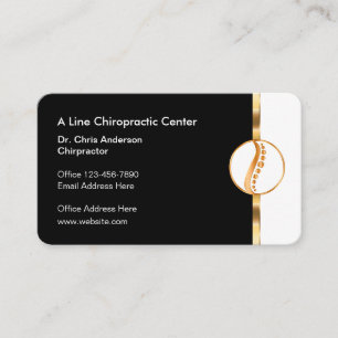 Classy Chiropractor Kantoor Spine Center Visitekaartje