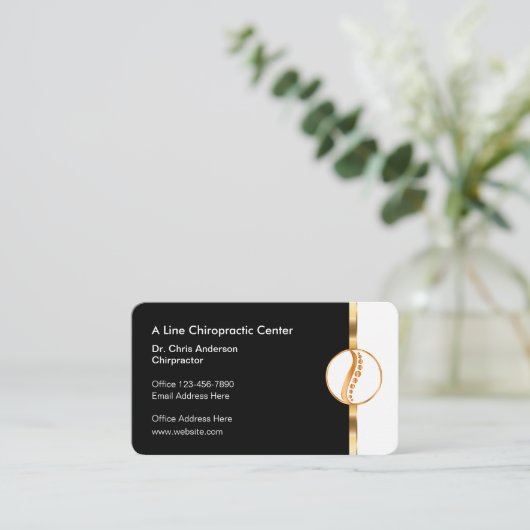 Classy Chiropractor Kantoor Spine Center Visitekaartje (Staand voorkant)