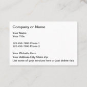 Classy Chiropractor Spine Center Visitekaartje (Achterkant)