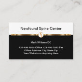Classy Chiropractor Spine Theme Visitekaartjes (Voorkant)