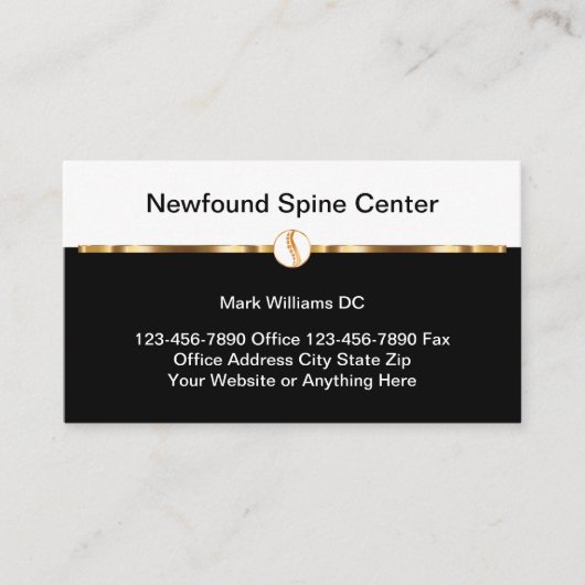 Classy Chiropractor Spine Theme Visitekaartjes (Voorkant)