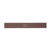 Classy Chocolate Brown Cream Old Money Wedding Uitnodigingen Wikkel (Vlak)