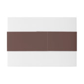 Classy Chocolate Brown Cream Old Money Wedding Uitnodigingen Wikkel (Achterkant Voorbeeld)