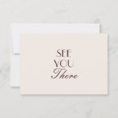 Classy Chocolate Brown Old Money QR Code Wedding RSVP Kaartje (Achterkant)