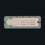 Classy Christmas Return-label Etiket<br><div class="desc">Elegant kerst sneeuwvlok patroon met 3D look label.</div>