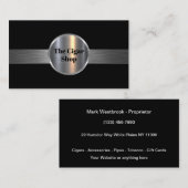 Classy CIgar Shop Tobacconist Modern Visitekaartje (Voorkant / Achterkant)