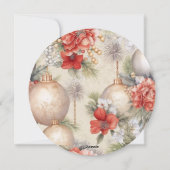 Classy Circle Onze eerste getrouwde kerstfoto Feestdagenkaart (Achterkant)