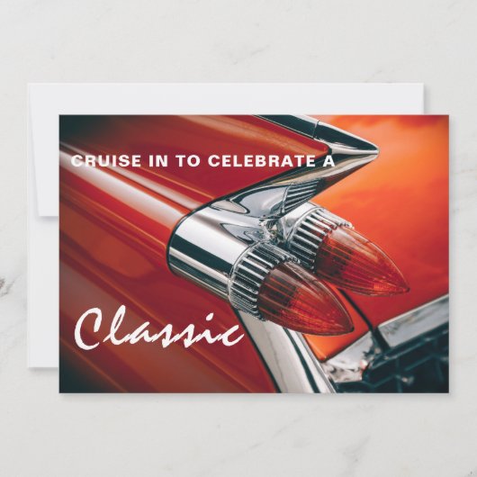 Classy Classic Birthday Invitation Kaart (Voorkant)