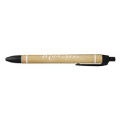 Classy Classic Golden Custom Name Zwarte Inkt Pen (Bodem)