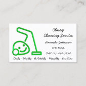 Classy Cleaner Service Maid Vacuum Cleaner ECO Visitekaartje (Voorkant)