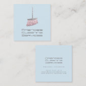 Classy Cleaning Residence Services Plakken Roos Ro Vierkante Visitekaartje (Voorkant / Achterkant)