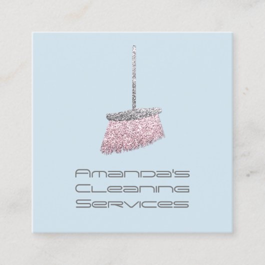 Classy Cleaning Residence Services Plakken Roos Ro Vierkante Visitekaartje (Voorkant)