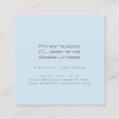 Classy Cleaning Residence Services Plakken Roos Ro Vierkante Visitekaartje (Achterkant)