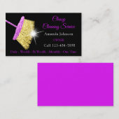 Classy Cleaning Residence Services roze Gold Maid Visitekaartje (Voorkant / Achterkant)