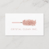 Classy Cleaning Service Duster Blush White Visitekaartje (Voorkant)