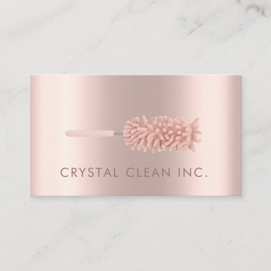 Classy Cleaning Service Duster Roos Gold Visitekaartje (Voorkant)