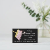 Classy Cleaning Service Elegant Gold Pink Visitekaartje (Staand voorkant)