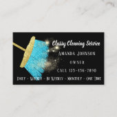 Classy Cleaning Service Elegant Sparkly Visitekaartje (Voorkant)