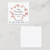 Classy Cleaning Service Gold Logo Maid House Coppe Vierkante Visitekaartje (Voorkant / Achterkant)