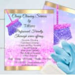 Classy Cleaning Service House houdt roze Maid Flyer<br><div class="desc">In de bruisende branche van het onderhoud van woningen springt de "Classy Cleaning Service House Keeping Pink Maid Flyer" op als een baken van professionaliteit en aantrekkingskracht. Gemaakt met een zacht roze palet en versierd met het silhouet van een meid, is deze flyer niet alleen ontworpen om het oog te...</div>