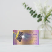 Classy Cleaning Service Maid Gold Silver Holograaf Visitekaartje (Staand voorkant)