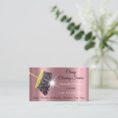 Classy Cleaning Service Maid Grey Silver Roos Visitekaartje (Staand voorkant)