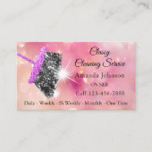 Classy Cleaning Service Maid Pink Spark Roos Visitekaartje (Voorkant)