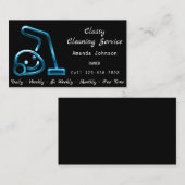 Classy Cleaning Service Maid Vacuum Cleaner Smile Visitekaartje (Voorkant / Achterkant)
