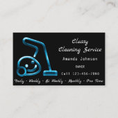 Classy Cleaning Service Maid Vacuum Cleaner Smile Visitekaartje (Voorkant)