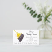 Classy Cleaning Service Maid White Gold Crown Visitekaartje (Staand voorkant)