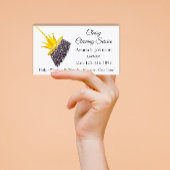 Classy Cleaning Service Maid White Gold Crown Visitekaartje