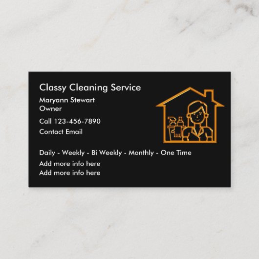 Classy Cleaning Service Moderne Visitekaartjes (Voorkant)