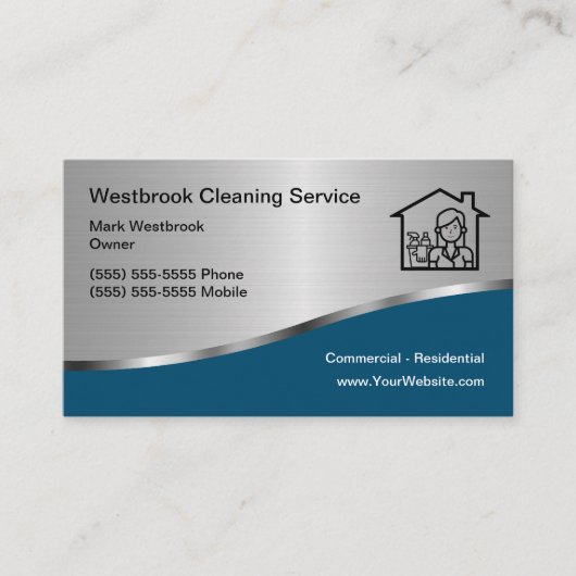 Classy Cleaning Service Moderne Visitekaartjes (Voorkant)