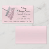 Classy Cleaning Service Residencial Grey Pink Visitekaartje (Voorkant / Achterkant)