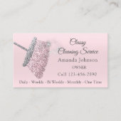 Classy Cleaning Service Residencial Grey Pink Visitekaartje (Voorkant)