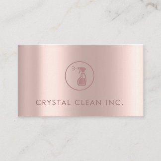 Classy Cleaning Service Roos Gold Simple Visitekaartje