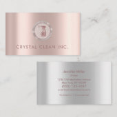 Classy Cleaning Service Roos Gold Simple Visitekaartje (Voorkant / Achterkant)