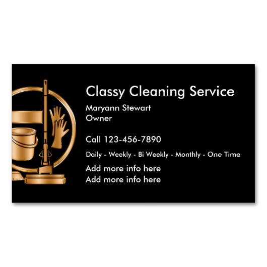 Classy Cleaning Services Design Visitekaartje Magneet (Voorkant)