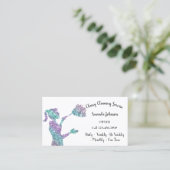 Classy Cleaning Services Glitter Logo Maid Visitekaartje (Staand voorkant)