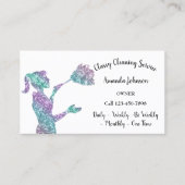 Classy Cleaning Services Glitter Logo Maid Visitekaartje (Voorkant)