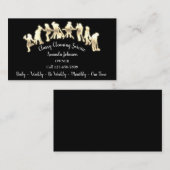 Classy Cleaning Services Gold Logo Maid Black Neon Visitekaartje (Voorkant / Achterkant)